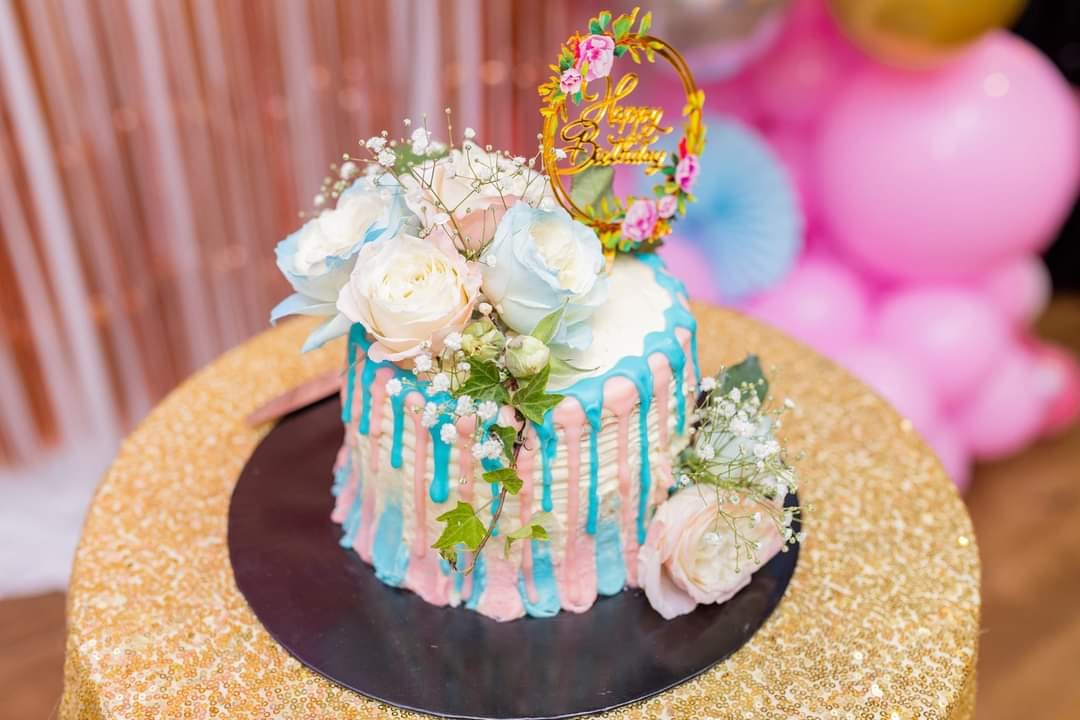 Celebration birthday cake by Rovin's Cake