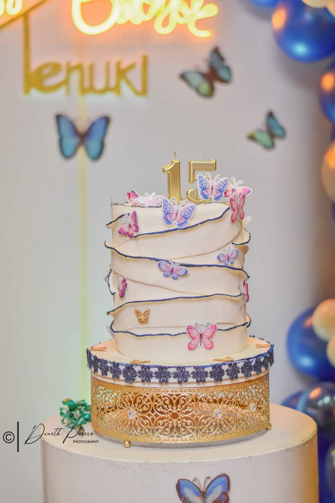 Celebration birthday cake by Rovin's Cake